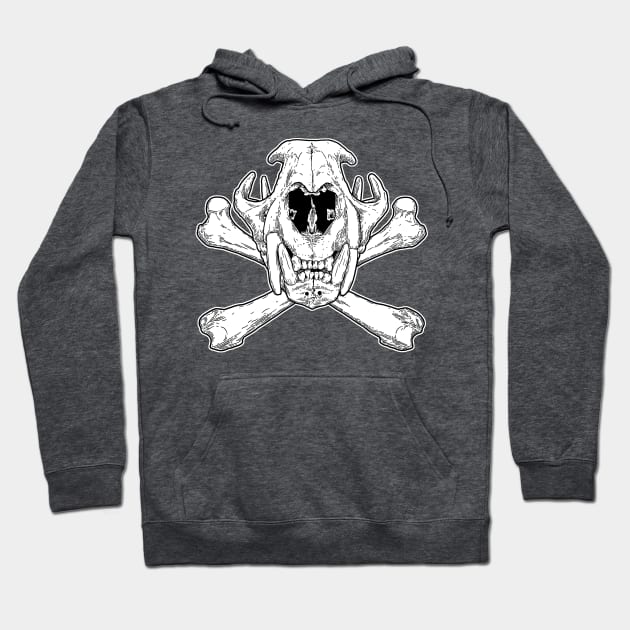 Panther Skull and Bones Hoodie by Guy Tensen